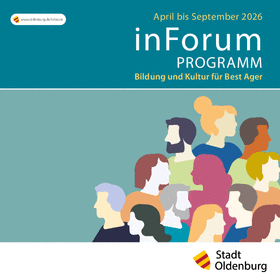 inForum Programmheft April bis September 2026. Grafik: Gerlinde Domininghaus inForum Programmheft April bis September 2026. Grafik: Gerlinde Domininghaus