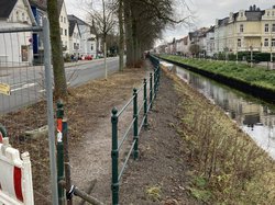 Teil des erneuerten Metallgeländers an der Ofener Straße im Dezember 2024. Foto: Stadt Oldenburg