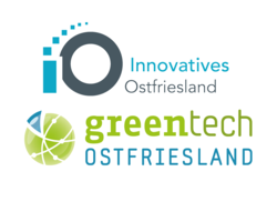 Logo Innovatives Ostfriesland und greentech OSTFRIESLAND. Quelle: Hochschule Emden/Leer