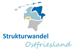 Logo Projekt „Wirtschaftlicher Strukturwandel in der Region Ostfriesland“. Quelle: Hochschule Emden/Leer