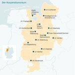 Die Karte zeigt, welche Kommunen die Metropolregion Bremen-Oldenburg umfasst. Quelle: Metropolregion