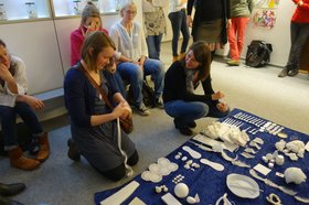 Wo passt das weiße Band nur hin? Foto: Stadt Oldenburg.