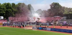 Blick auf den Gäste-Block beim Spiel gegen Dynamo Dresden. Foto: Stadt Oldenburg