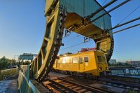 Gegengewicht der Rollklappbrücke. Foto: Hans-Jürgen Zietz