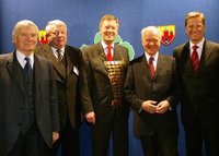 Otto Schily, Karl-Heinz Funke, Christian Wulff, Manfred Stolpe, Guido Westerwelle. Foto: Stadt Oldenburg