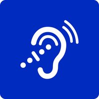 Audio-Icon Ohr. vor blauem Hintergrund. Quelle: Tsvetina/AdobeStock Audio-Icon Ohr vor blauem Hintergrund. Quelle: Tsvetina/AdobeStock