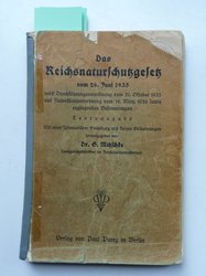 Textausgabe des Reichsnaturschutzgesetzes von 1935. Foto: Stadt Oldenburg