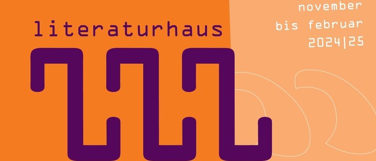 Titelseite des Literaturhaus-Programmheftes für November 2024 bis Februar 2025. Entwurf: Gine Seitz