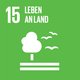 Icon zu Ziel 15: Baum und drei Vögel. Quelle: Engagement Global