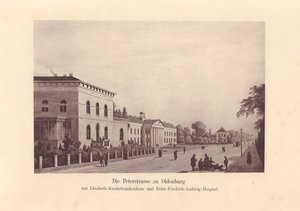 Heinrich Schilking (1815 bis 1895), Ansicht der Peterstraße, 1885. Grafische Sammlungen Stadtmuseum Oldenburg Heinrich Schilking (1815 bis 1895), Ansicht der Peterstraße, 1885. Grafische Sammlungen Stadtmuseum Oldenburg