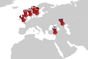 Weltkarte mit Pins an den Positionen der Partnerkommunen Oldenburgs. Quelle: agrus/Fotolia; markus marb/Fotolia. Collage: Stadt Oldenburg Weltkarte mit Pins an den Positionen der Partnerkommunen Oldenburgs. Quelle: agrus/Fotolia; markus marb/Fotolia. Collage: Stadt Oldenburg