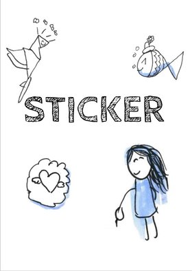 Sketchnote-Sticker von Kindern zum Thema Frieden. Collage: Stadt Oldenburg