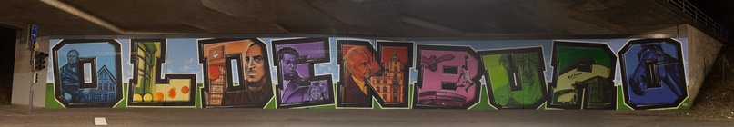 Oldenburg-Graffiti unter einer Brücke in Wechloy. Foto: Roland Nappe