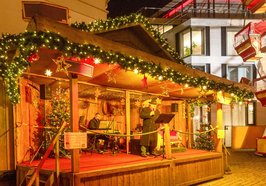 Die Lamberti-Markt-Bühne auf dem Schloßplatz. Foto: Sascha Stüber