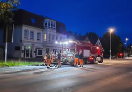 Ein Großteil der sanierungsbedürftigen Straßen in Oldenburg wurde in den vergangenen Wochen bereits erfolgreich instandgesetzt, so wie hier ein Abschnitt der Ammerländer Heerstraße in Nachtarbeit. Foto: Stadt Oldenburg