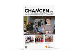 Das Titelfoto von CHANCEN 2/24 zeigt eine entspannte Gesprächssituation unter Kollegen. Im Vordergrund steht eine weibliche Führungskraft. Das Motiv bezieht sich auf das Schwerpunktthema „Führung auf Augenhöhe“. Foto: fauxels