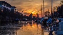 Der Oldenburger Hafen morgens um 6.30 Uhr. Foto: Marco Smit