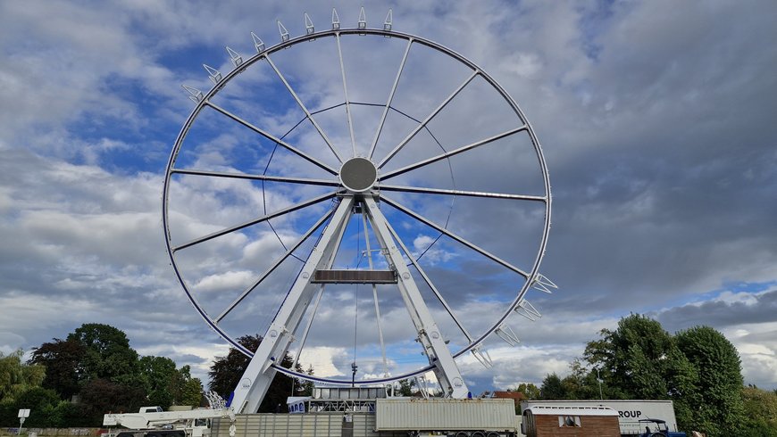 Der Aufbau vom Riesenrad am 12. September 2024. Foto: Stadt Oldenburg