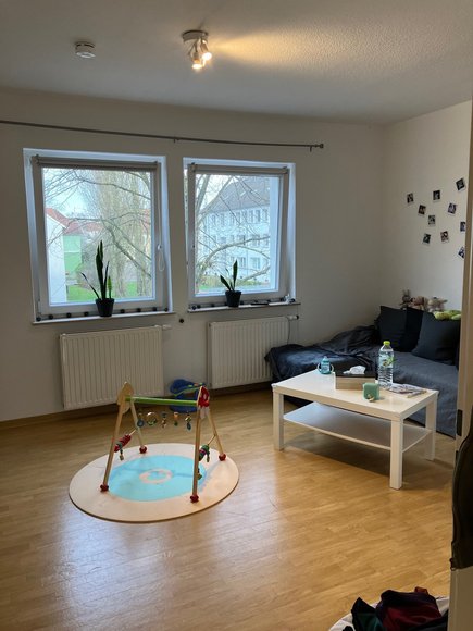Wohnzimmer in der Wohnung. Foto: Stadt Oldenburg