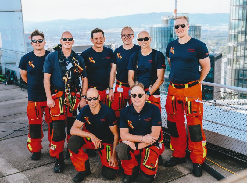 Für sie ging es hoch hinaus: Die Höhenretter der Oldenburger Feuerwehr wurden norddeutscher Meister beim 20. Nationalen Leistungsvergleich Höhenrettung. Foto: Feuerwehr Oldenburg