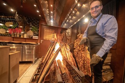 Flammlachs auf dem Lamberti-Markt. Foto: Sascha Stüber