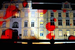 Illuminiertes Oldenburger Schloss. Foto: Hartmut Kampen