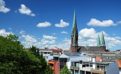 Blick aus dem Elisabeth-Anna-Palais auf die Oldenburger Innenstadt. Foto: Hans-Jürgen Zietz.