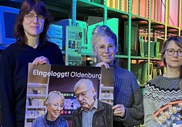 Sonja Degenhard (von links), Katrin Busse, Angelique Huxol und Pia Weber-Kohlenbach. Foto: Oldenburger Computermuseum 