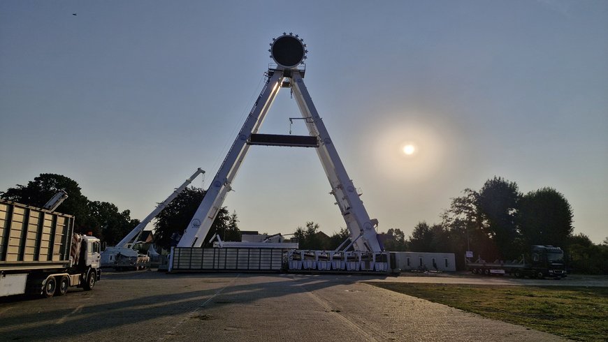 Der Riesenrad-Aufbau am 5. September 2024. Foto: Stadt Oldenburg