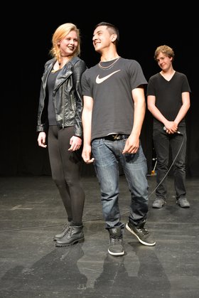 Theaterspielende Jugendliche der Oberschule Alexanderstraße. Sabine Bley