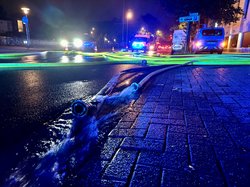 Alle Hände voll zu tun hatten die Einsatzkräfte am 4. September nach dem unerwarteten Starkregen. Foto: Sascha Stüber