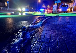 Alle Hände voll zu tun hatten die Einsatzkräfte am 4. September nach dem unerwarteten Starkregen. Foto: Sascha Stüber