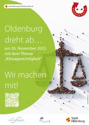 Plakat zum Fachtag "Oldenburg dreht ab" 2025. Quelle: Stadt Oldenburg Plakat zum Fachtag "Oldenburg dreht ab" 2025. Quelle: Stadt Oldenburg