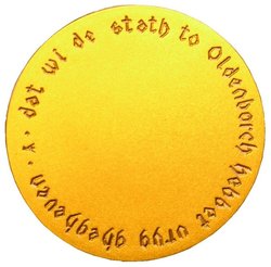 Rückseite der Stadtmedaille. Foto: Stadt Oldenburg Rückseite der Stadtmedaille. Foto: Stadt Oldenburg