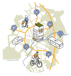 Illustration eines Stadtplans der Stadt Oldenburg