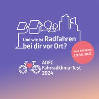 Bild zur Teilnahme am Fahrradklima-Test. Foto: ADFC | April Agentur