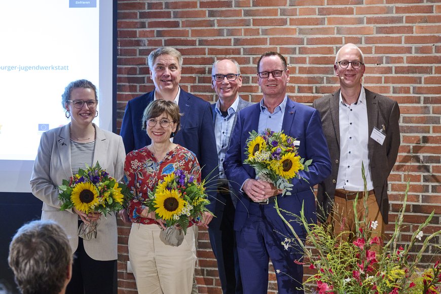 Luise Troeder, Dr. Christine Arbogast, Dagmar Sachse, Jürgen Krogmann, Andreas Gögel, Michael Fuge, Christian Fritsch. Foto: Eiko Braatz