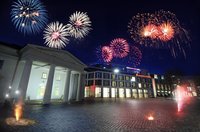 Silvester-Feuerwerk über dem Schlossplatz