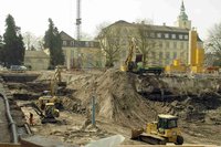 Baustelle Schlosshöfe. Foto: Rolf Scharfenberg