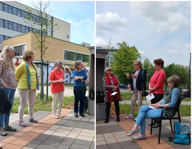 Teilnehmende Frauen des ersten Beginenfrühstücks. Foto: Sybille Gimon