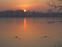 Sonnenaufgang am Bornhorster See. Foto: Werner Fuhlrott