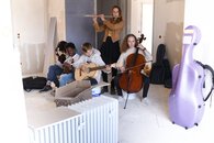 Baustellen-Musizieren. Foto: Bernhard Weber-Meinardus Baustellen-Musizieren. Foto: Bernhard Weber-Meinardus