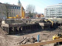 Baustelle Schlosshöfe. Foto: Rolf Scharfenberg