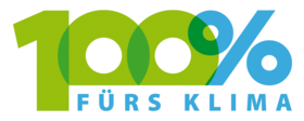 Logo 100 % fürs Klima. Abbildung: Stadt Oldenburg