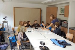 Eine Klasse in der Grünen Schule. Quelle: Botanischer Garten