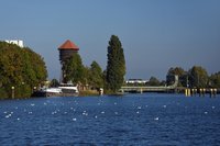 Blick von der Doktorsklappe auf die Klappbrücke. Foto: Hans-Jürgen Zietz