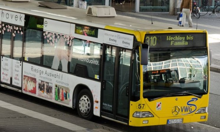 VWG Bus am ZOB. Foto: Duddek