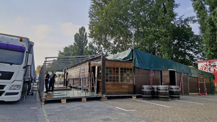 Der Aufbau der Schwarzwaldmühle am 19. September 2024. Foto: Stadt Oldenburg