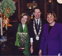 Michaele Schreyer, Jürgen Poeschel, Angela Merkel. Foto: Stadt Oldenburg