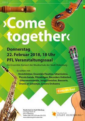 Come together Plakat. Gestaltung: RamschDesign